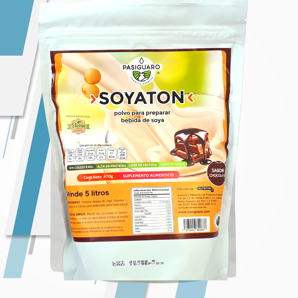 SOYATON SUSTITUTO DE LECHE SABOR CHOCOLATE 470g