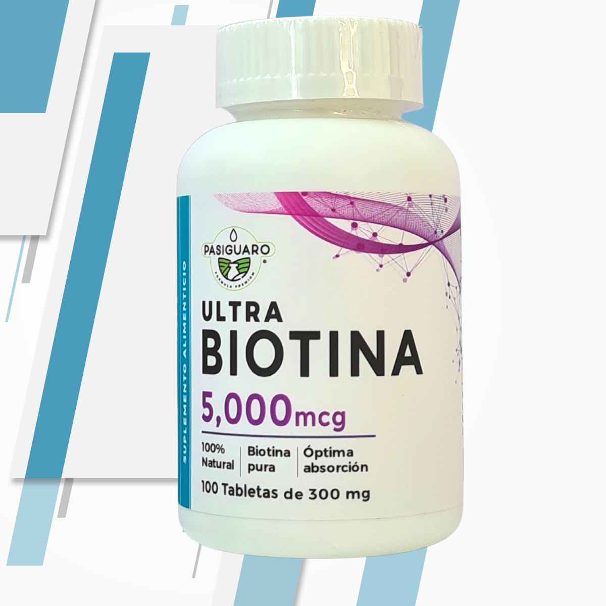 ULTRA BIOTINA 5000 mcg CON 100 TABLETAS DE 380MG