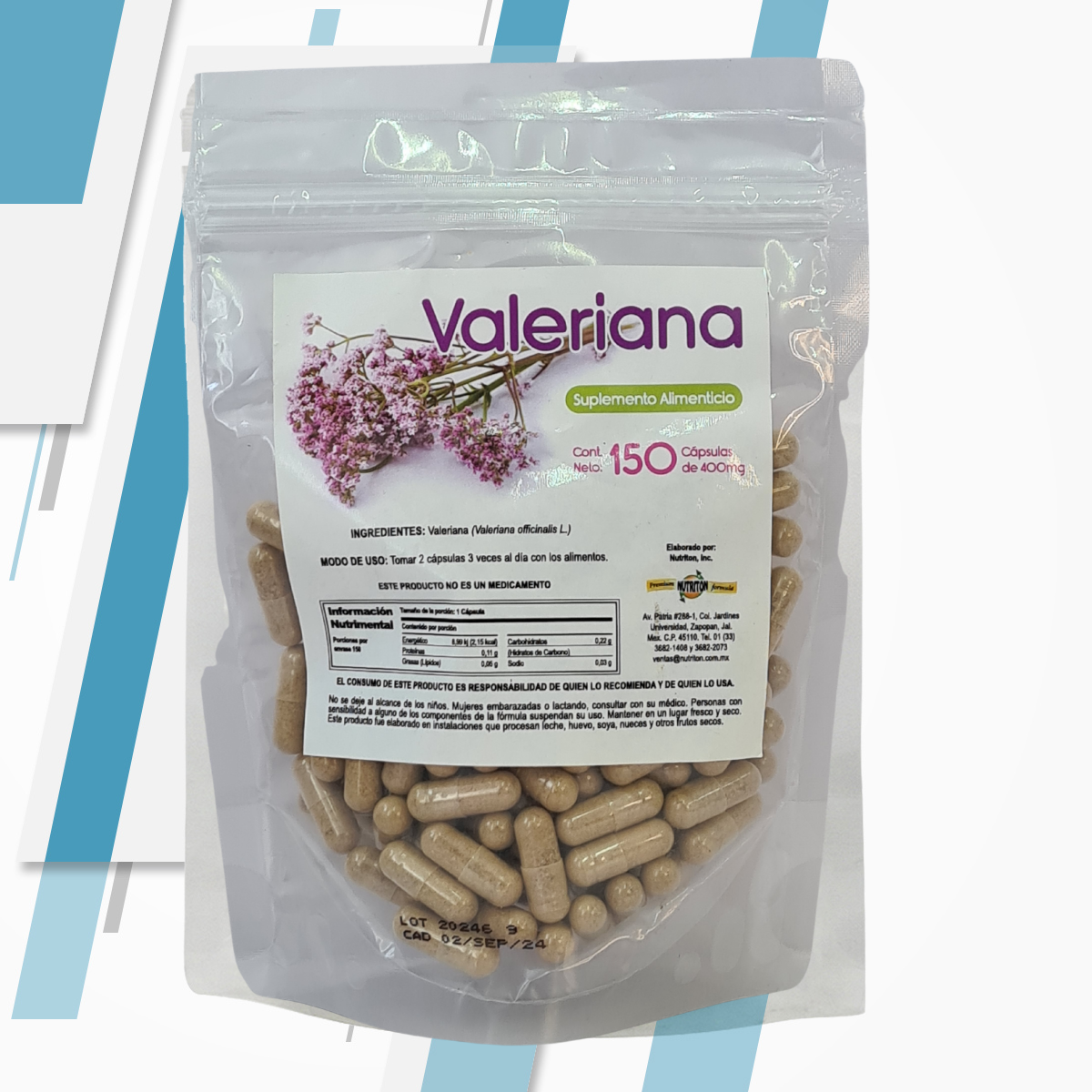 Valeriana 150 caps. 400mg