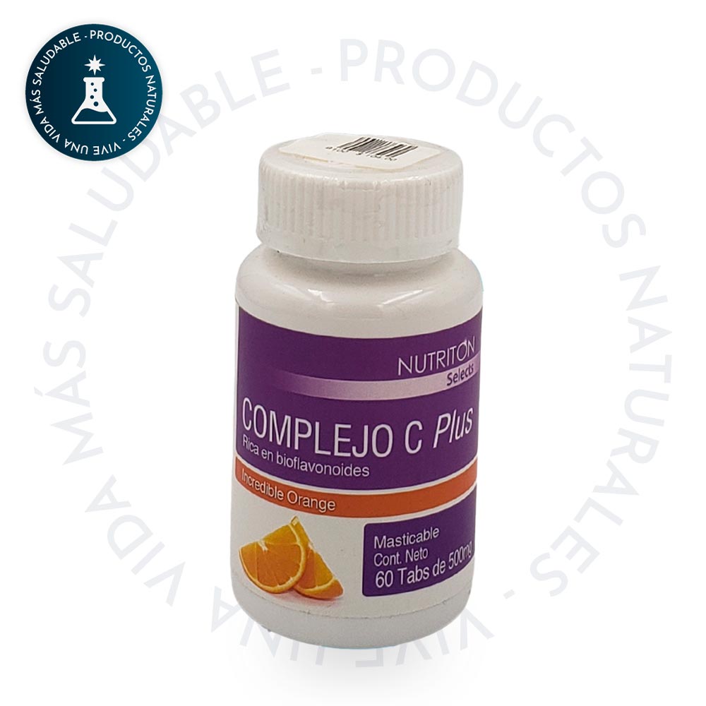 COMPLEJO C PLUS 60 TABS MASTICABLES 600 mg NARANJA