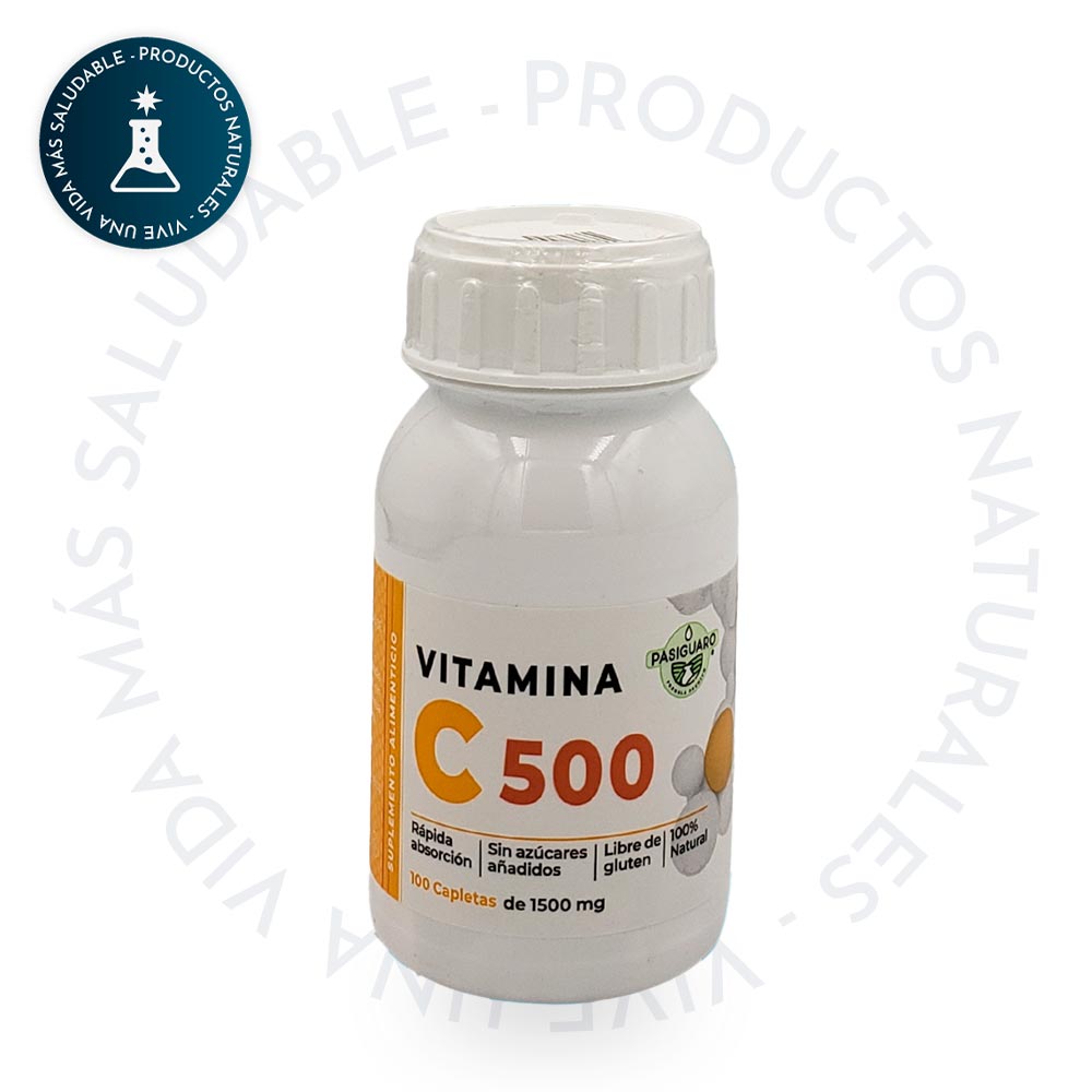 VITAMINA C-500 PASIGUARO 100 CAPLETAS 1500mg