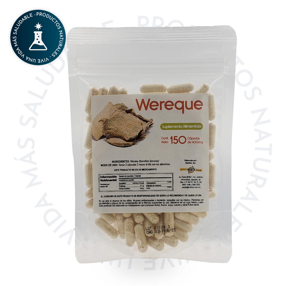 WEREQUE CON 150 caps DE 400 mg PASIGUARO